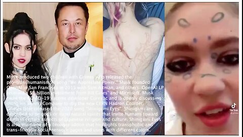 Evil collective Elon Musk and Grimes who says AI is the fasted path to communism