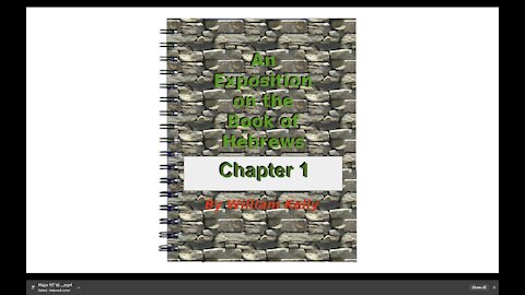 Major NT Works an Exposition on Hebrews Chapter 1 by William Kelly Audio Book