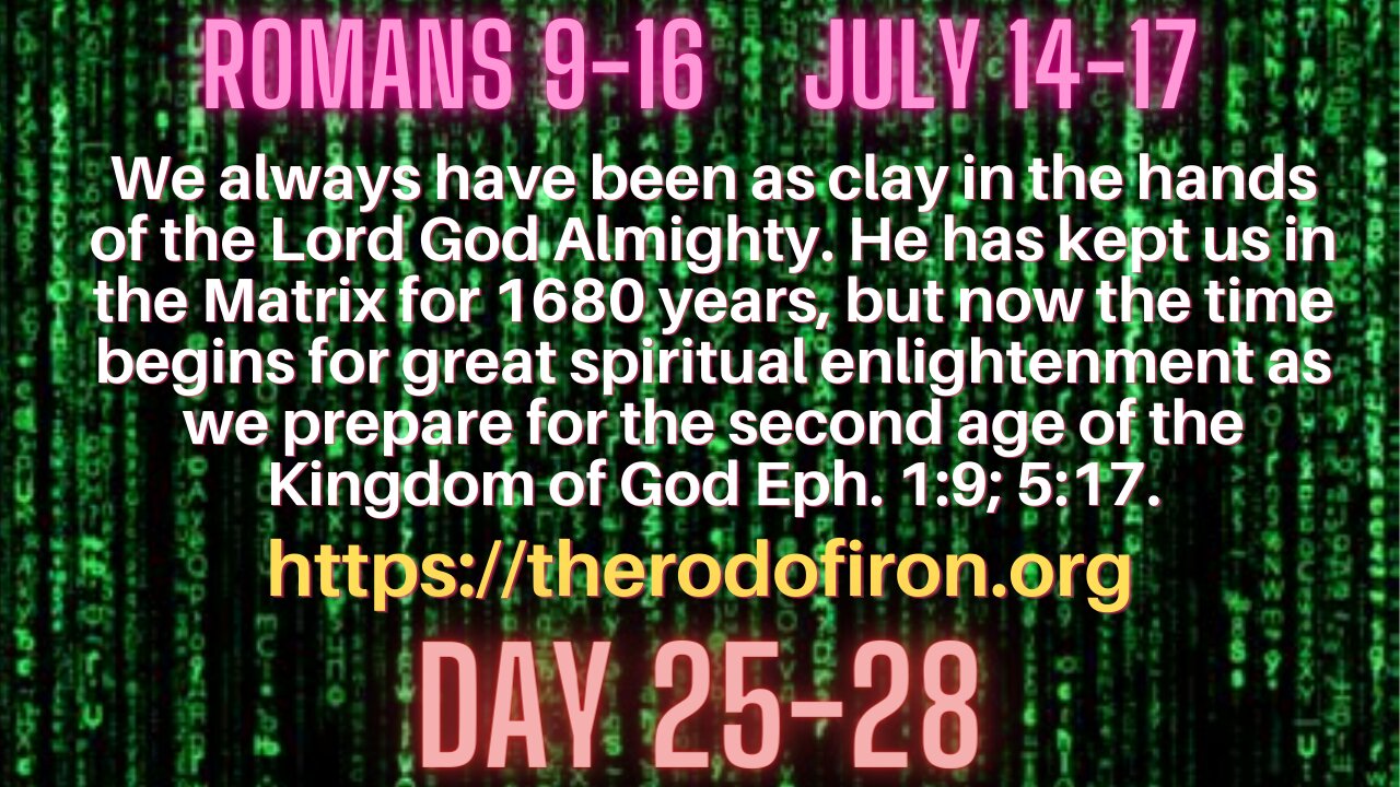 Romans 9-16. It is time for all men to transform our minds for the Kingdom Acts 17:30