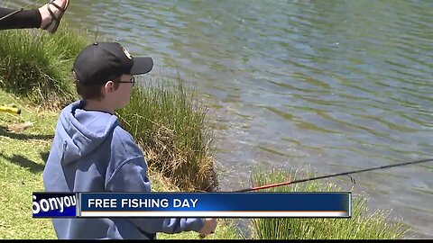 Local kids celebrate Free Fishing Day at Kleiner Park