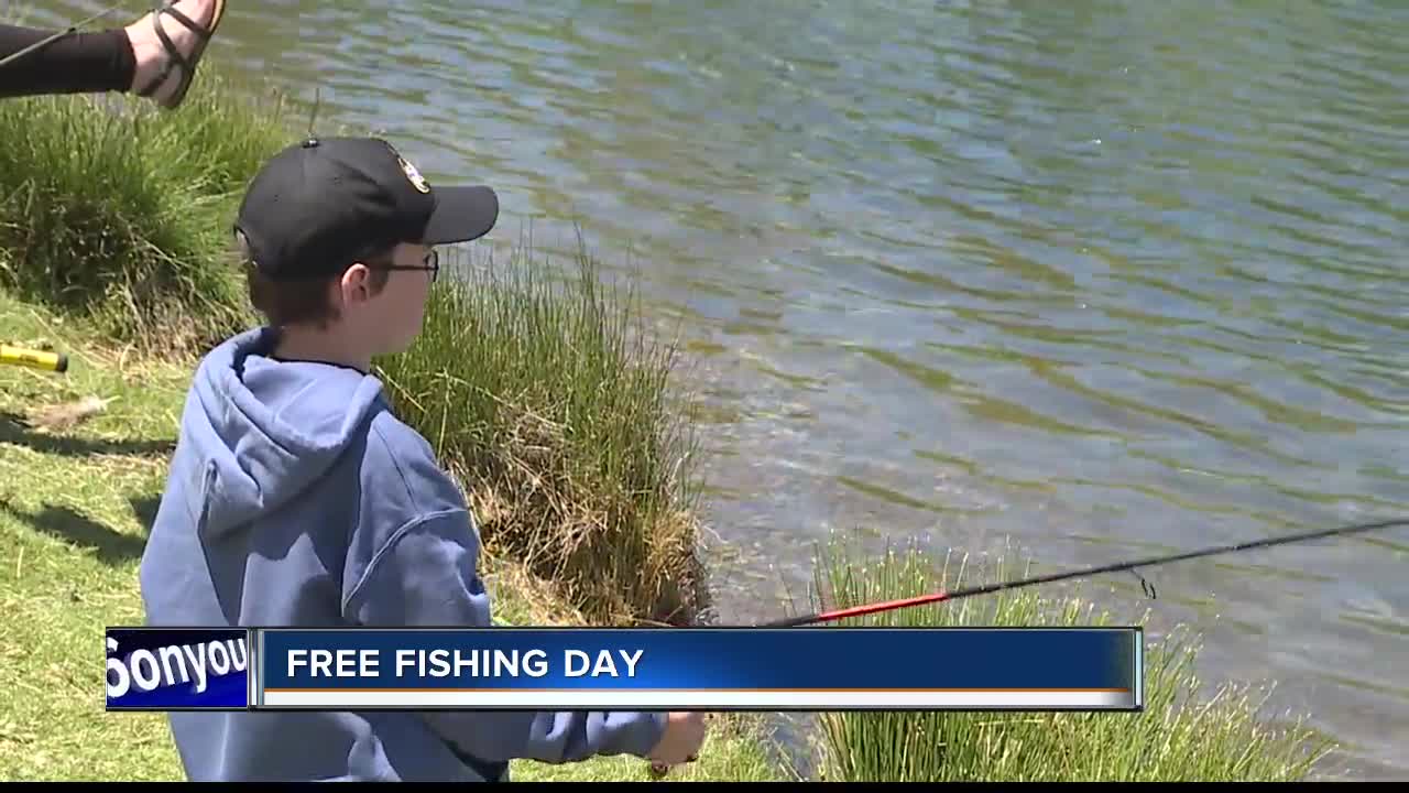 Local kids celebrate Free Fishing Day at Kleiner Park