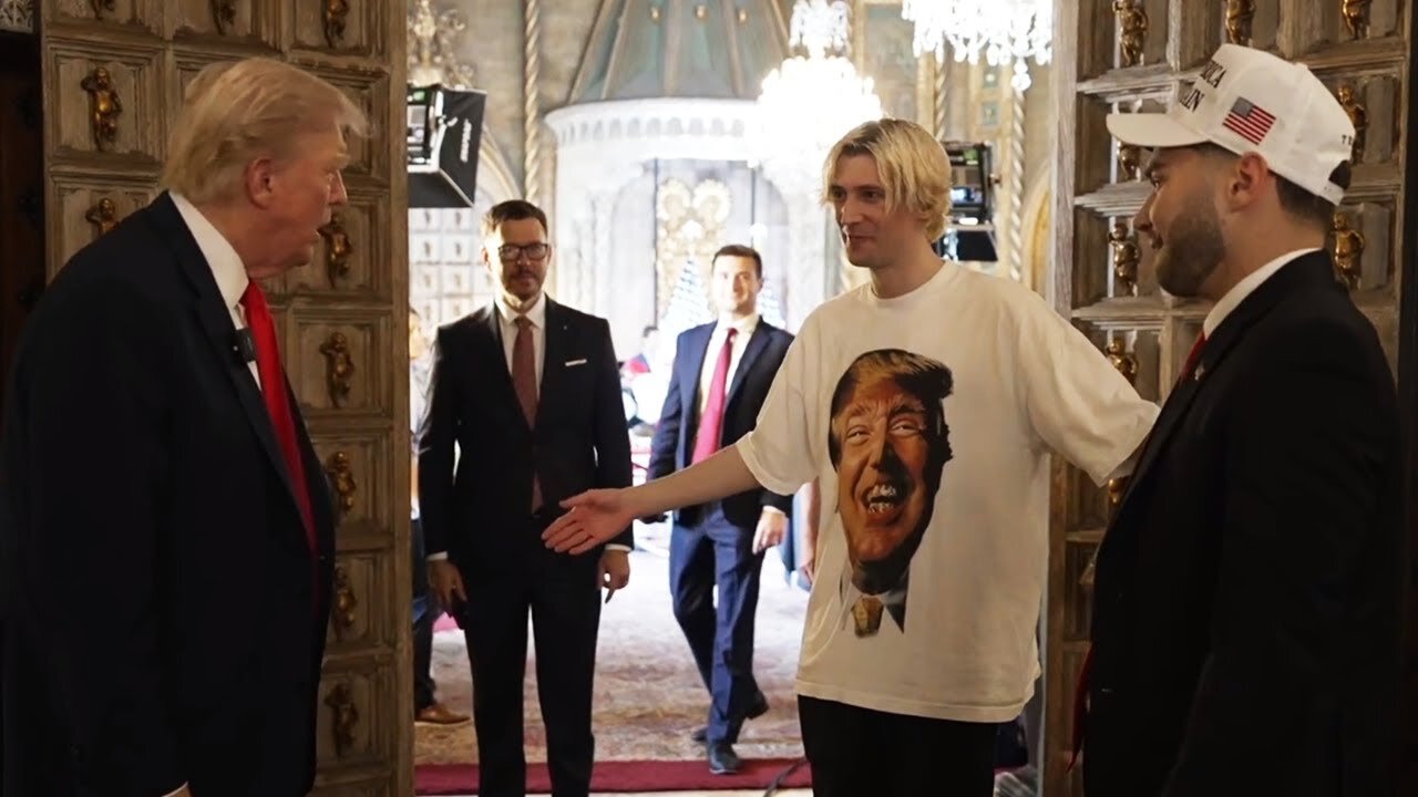 Adin Ross & xQc Meet Donald Trump & Give Him An INSANE GIFT! (BQ)