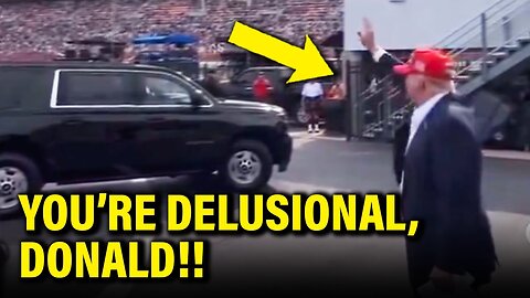 VERY DESPERATE Trump PRETENDS Stadium Cheers Him