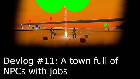 ImmersiveRPG Devlog #11 A town full of NPCs with jobs