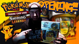 Pikachu Shining Legends Pin Box Opening - First Ever Shining Legends GX Pull!