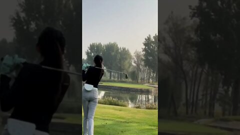 Hot Chinese Girl Plays Golf But It Doesn't Turn Out Well For The Ball