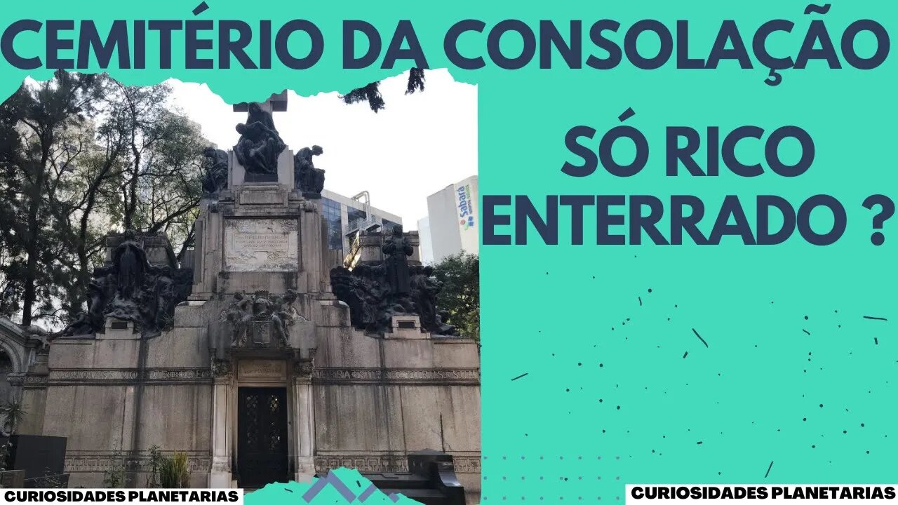 A HISTÓRIA DO CEMITÉRIO DA CONSOLAÇÃO! COMEÇOU PARA TODOS E HOJE SÓ PARA RICOS? #curiosidades