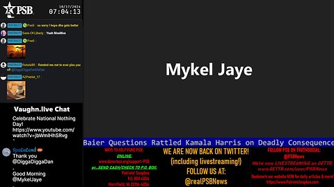 2024-10-17 07:00 EDT - Patriots Soapbox AM: with MykelJaye