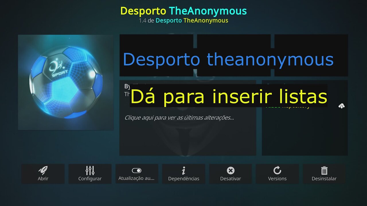 DESPORTO THEANONYMOUS BY TEAM MILHANO TAMBÉM DÁ PARA INSERIR LISTAS