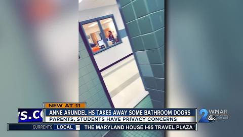 Anne Arundel Co. school takes away bathroom doors, students, parents speak out