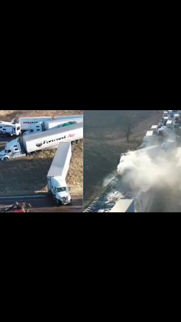 Jackson County I-94 pileup, multiple vehicles involved near Osseo