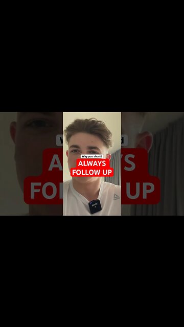 WHY you should ALWAYS FOLLOW UP your EMAILS when CONTACTING clients!!