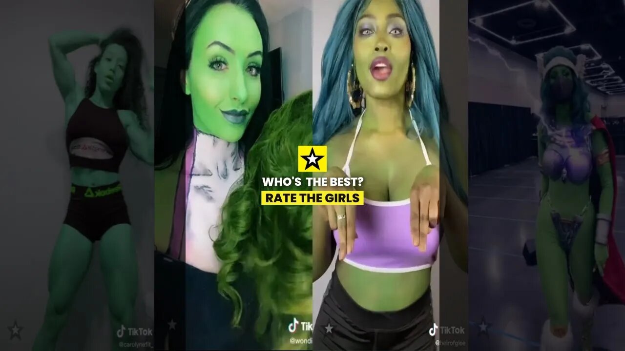 Rate the Girls: Best She-Hulk Attorney at Law TikTok Cosplay Snap Contest #3 💪👧💚 #shorts