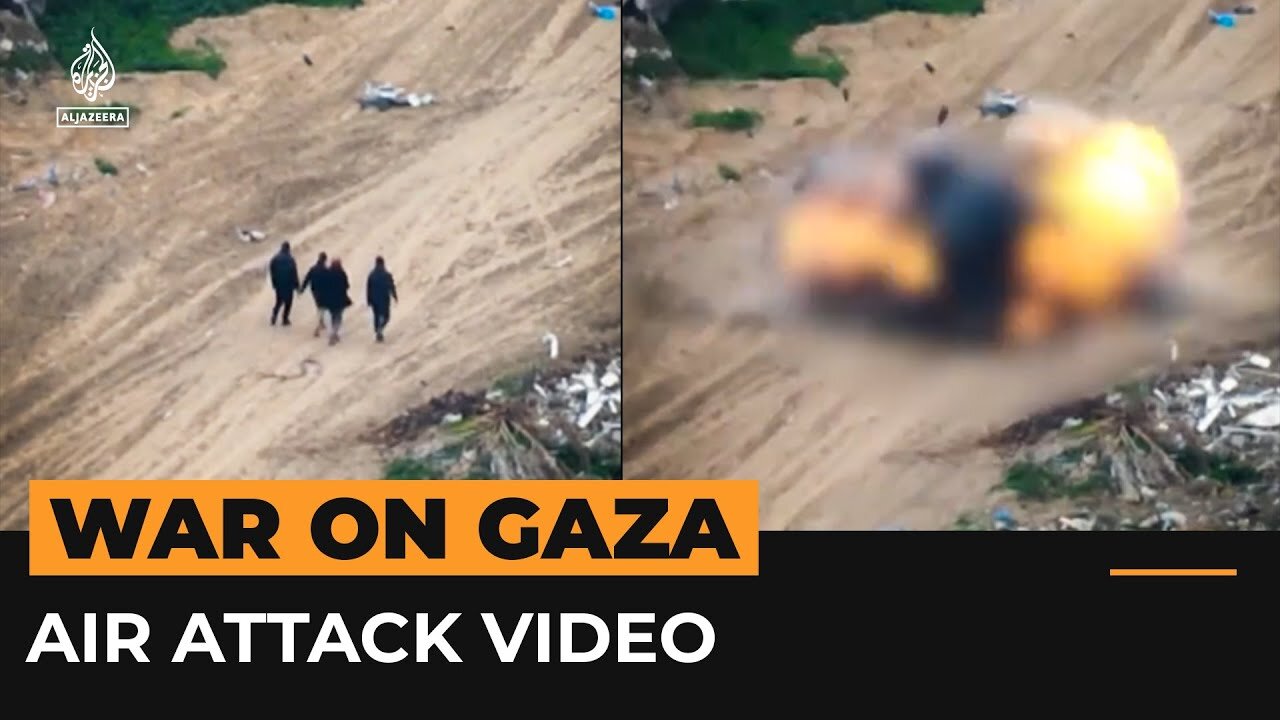 Gaza drone video shows killing of Palestinians in Israeli air attack | Al Jazeera Newsfeed