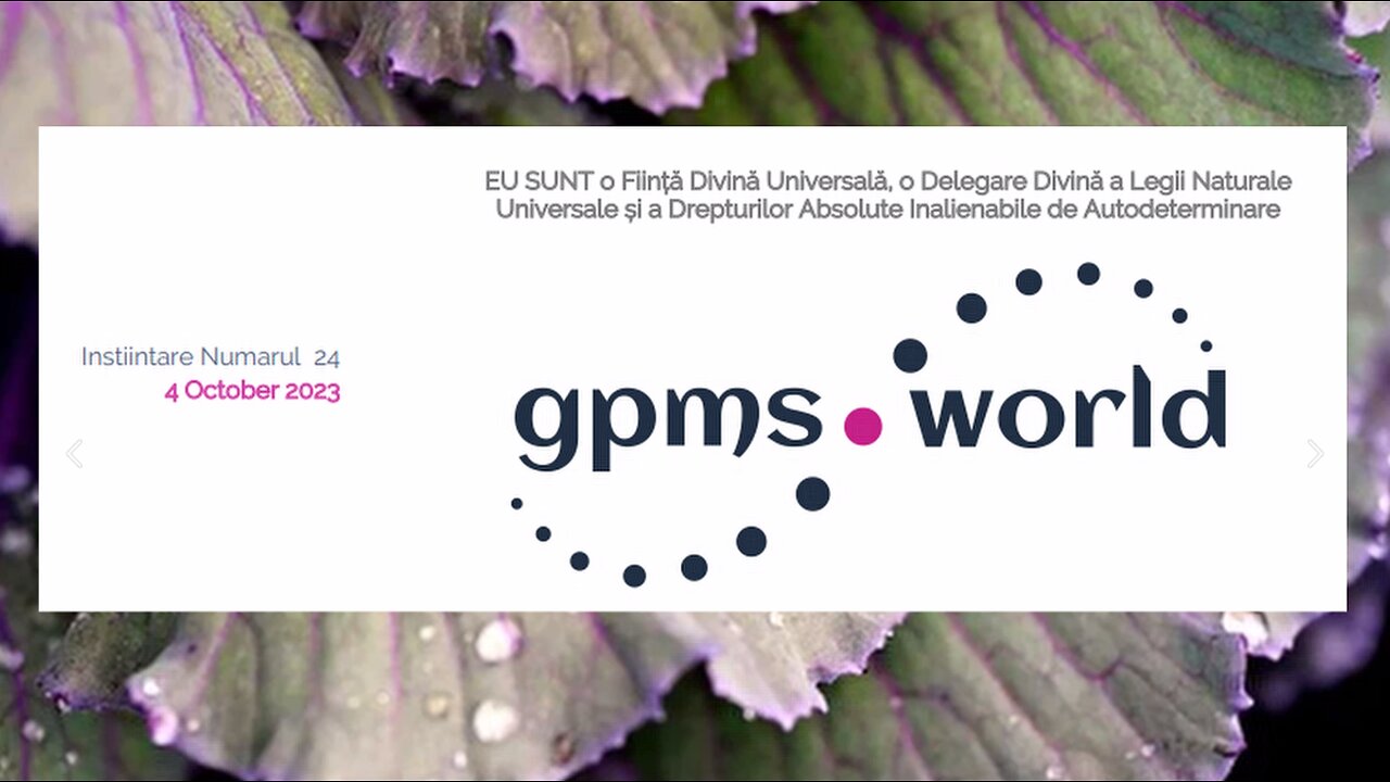 Gpms.world Instiintare-Romana, 4 Octombrie 2023