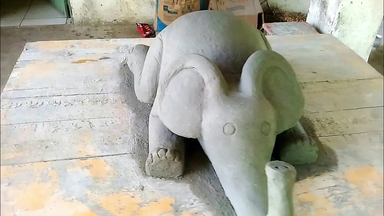 Elefante bebê de cimento- parte final.