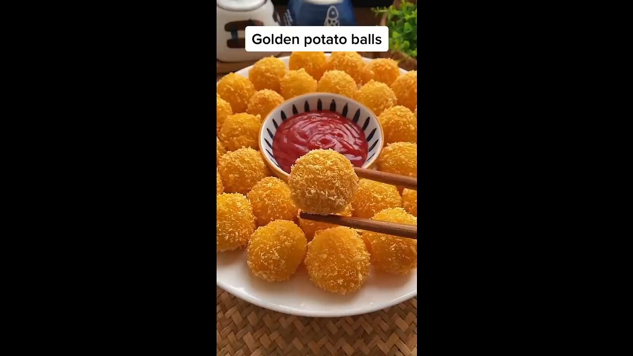 Golden potato balls