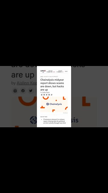 Crypto Scams Are Down, But Hacks Are Up: @BitBoyCrypto @CryptoCasey @AltcoinDaily @ConorKenny