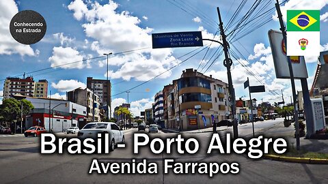 🚗 🌞 Dirigindo por Porto Alegre, avenida Farrapos.