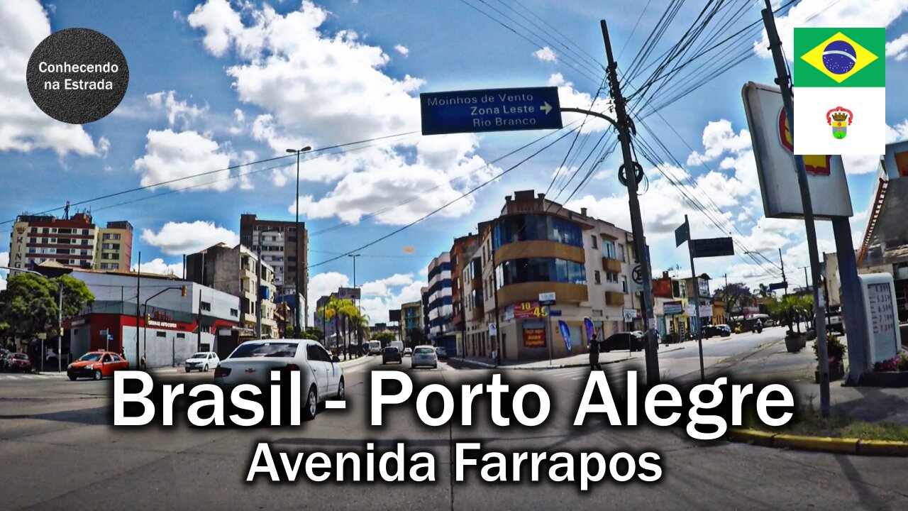 🚗 🌞 Dirigindo por Porto Alegre, avenida Farrapos.
