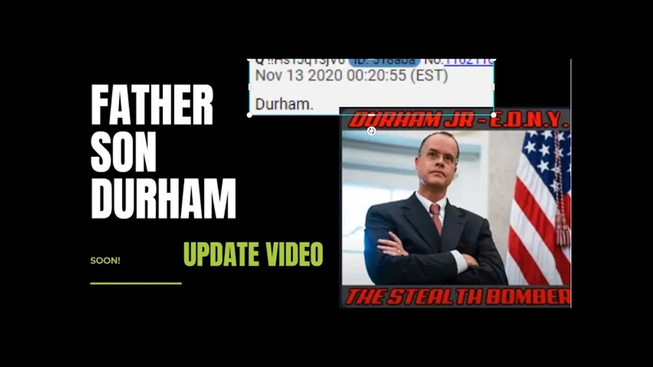 John Durham Sr. APPEARS on video?. Revisit of Father Son Durham Dual Investigation.