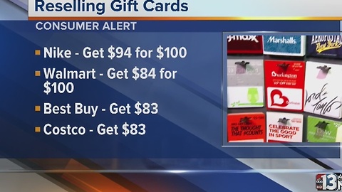 Reselling gift cards