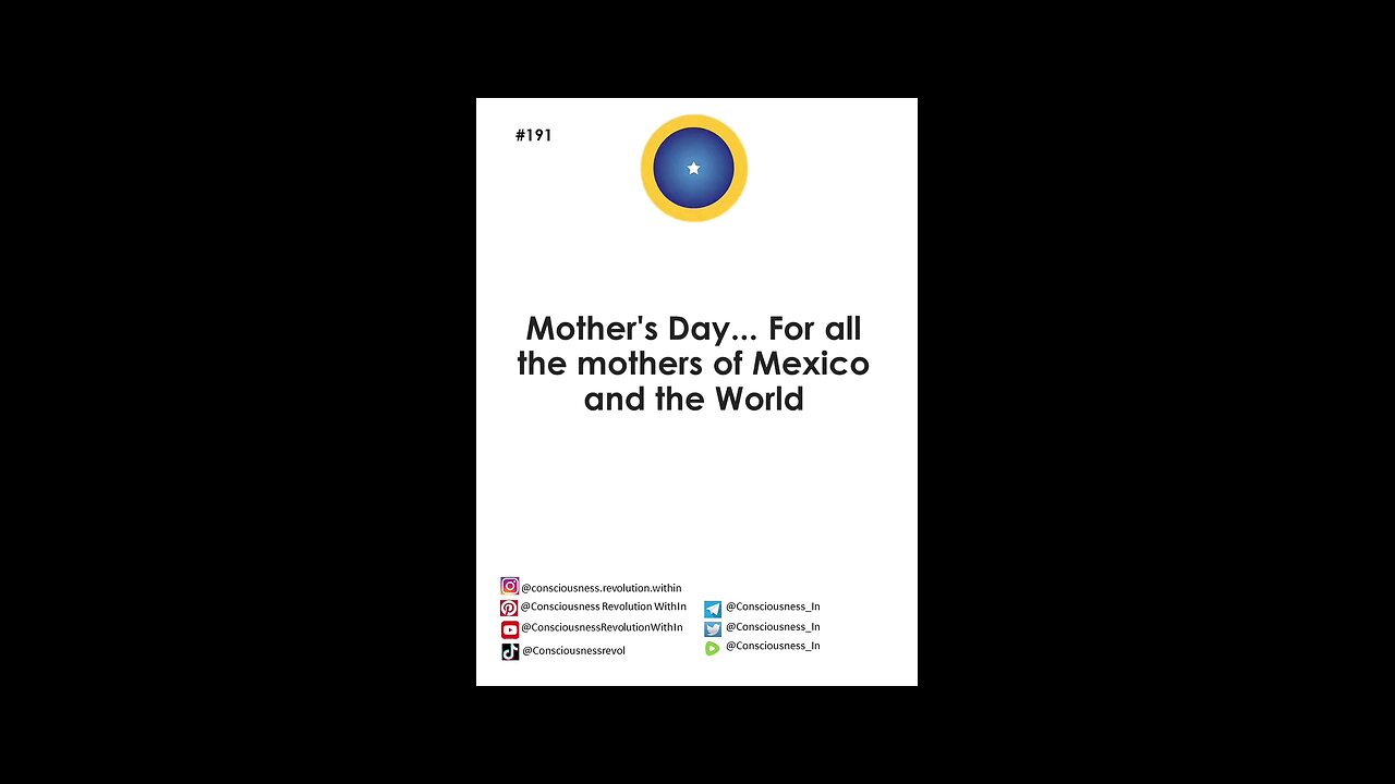 #191 Mother's Day...For all the mothers of Mexico and the world