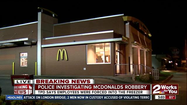 Tulsa Police investigate Midtown McDonalds robbery