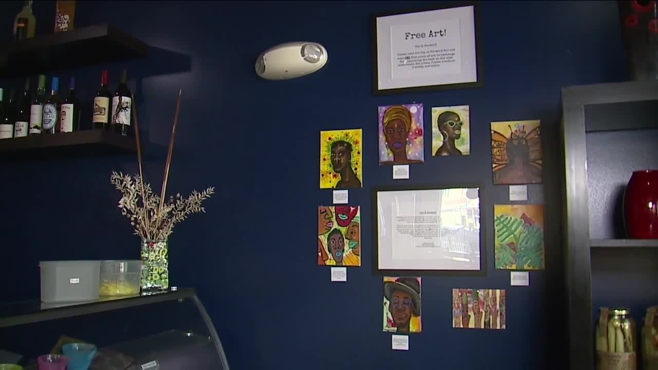 Denver artist gives away free art in exchange for kind acts