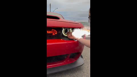 Hellcat charger smoking