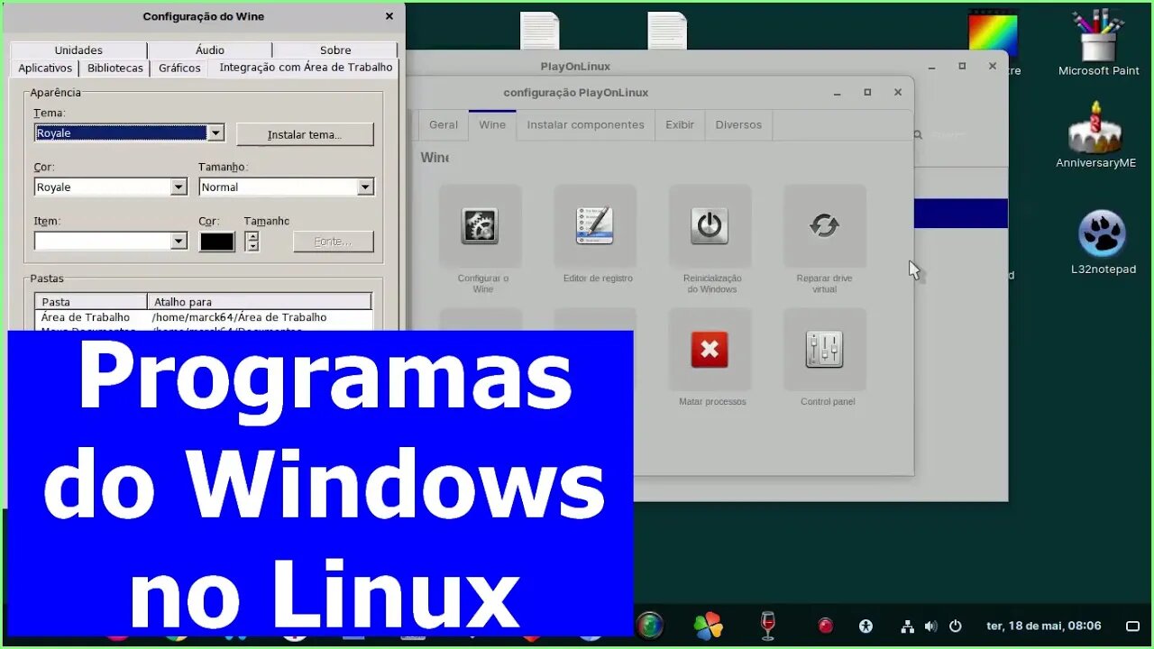 Como rodar programas e jogos do windows no Linux. Como usar o Playonlinux. Linux Jogos video 1