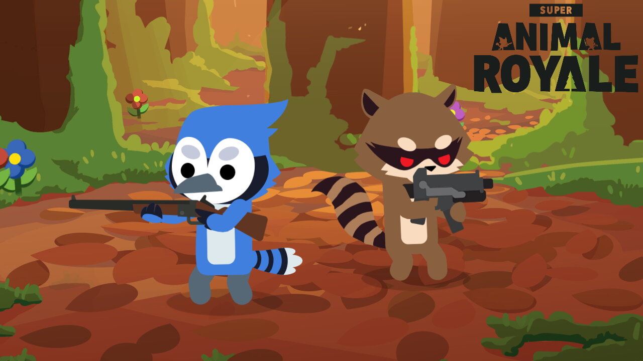 Mordecai e Rigby - Super Animal Royale