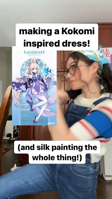 I silk painted an entire dress (inspired by Kokomi