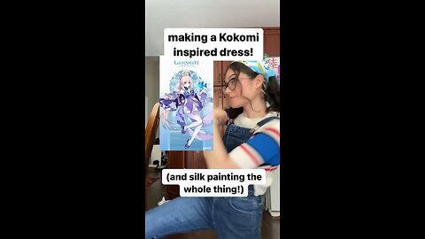 I silk painted an entire dress (inspired by Kokomi