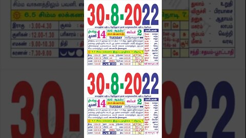இன்றைய ராசி பலன் 30|08|2022|| செவ்வாய்