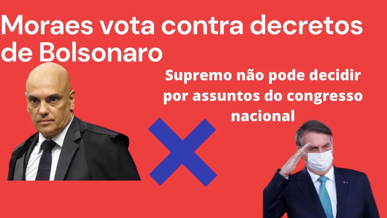 Moraes vota contra decretos de Bolsonaro