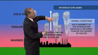 Inversion conditions likely developing