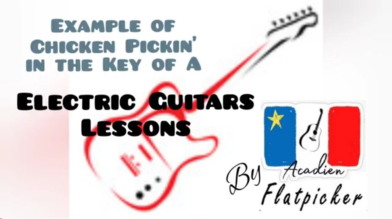 Electric Guitar Lesson - Example of Chicken Pickin' in the key of A