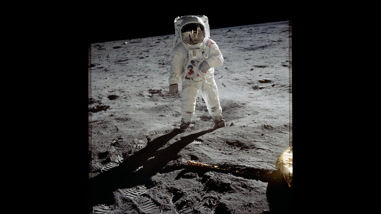 Restored Apollo 11 Moonwalk - Original NASA EVA Mission Video - Walking on the Moon