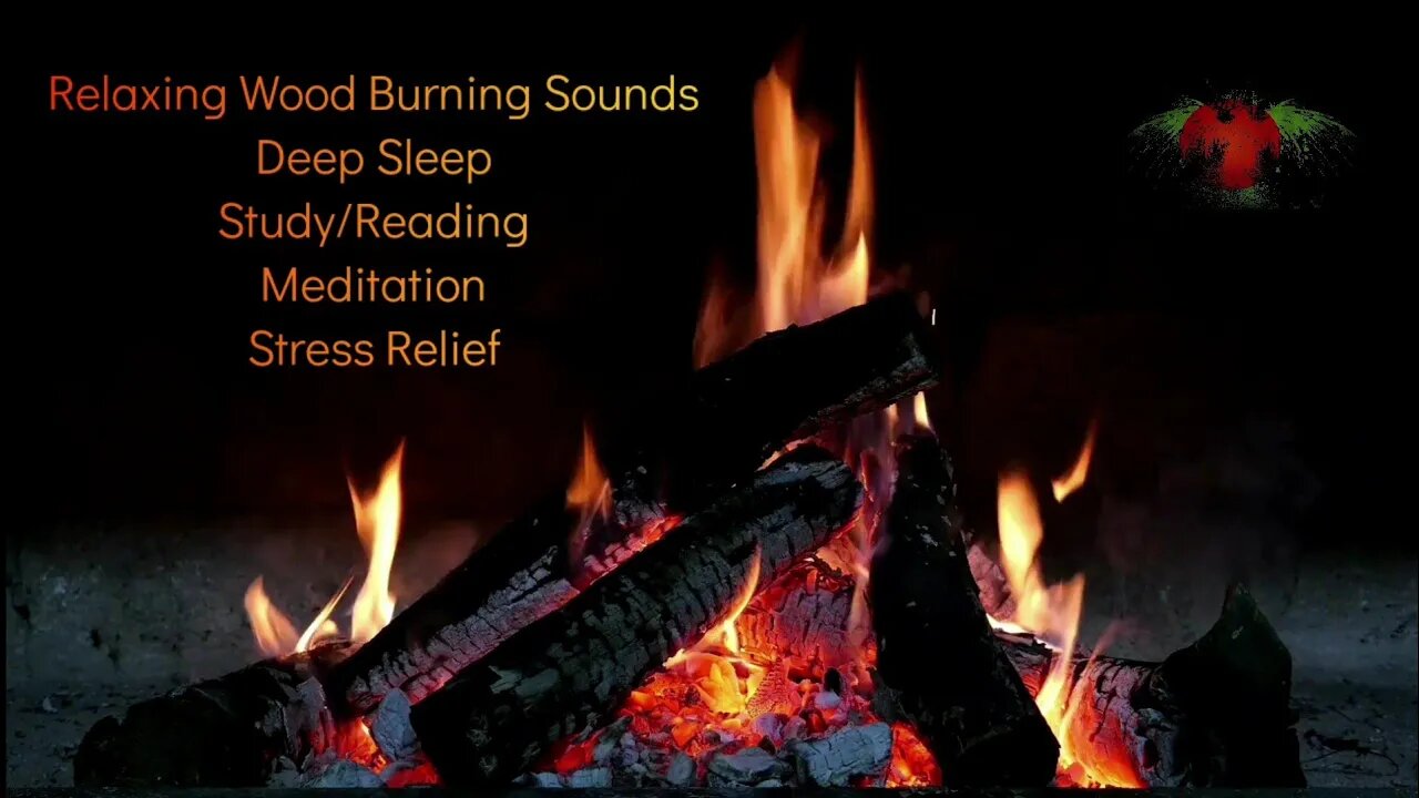 Relaxing Wood Burning Sounds. |Camp Fire |Night Insects |Deep Sleep|Study|Stress Relief|Meditation|