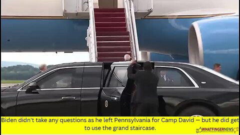 Biden didn't take any questions as he left Pennsylvania for Camp David — but he did get