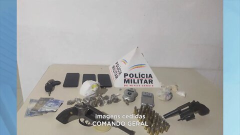 Três presos com armas de fogo e drogas na zona rural de Periquito