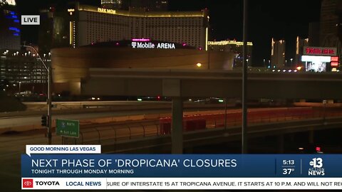 The next phase of "Dropicana" includes the full closure of I-15 between Flamingo and Russell