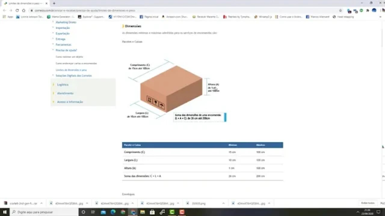 🟡🔵 Qual o Tamanho Máximo e o Peso Máximo Que Uma Encomenda Dos Correios Pode Ter?