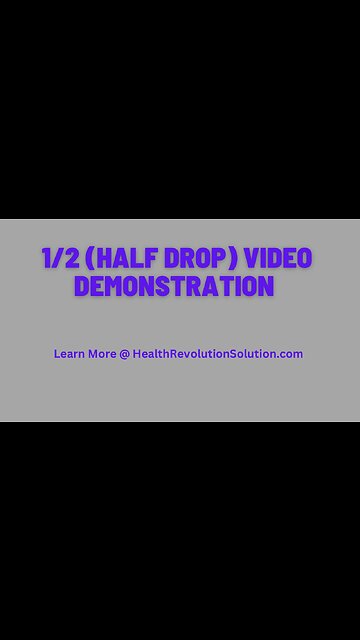 1/2 Drop (Half Drop) Starting Procedure Demonstration