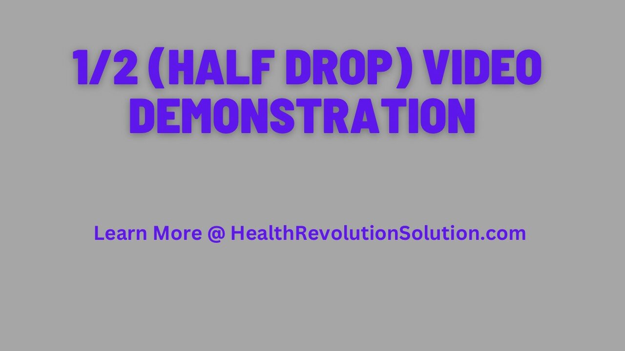 1/2 Drop (Half Drop) Starting Procedure Demonstration