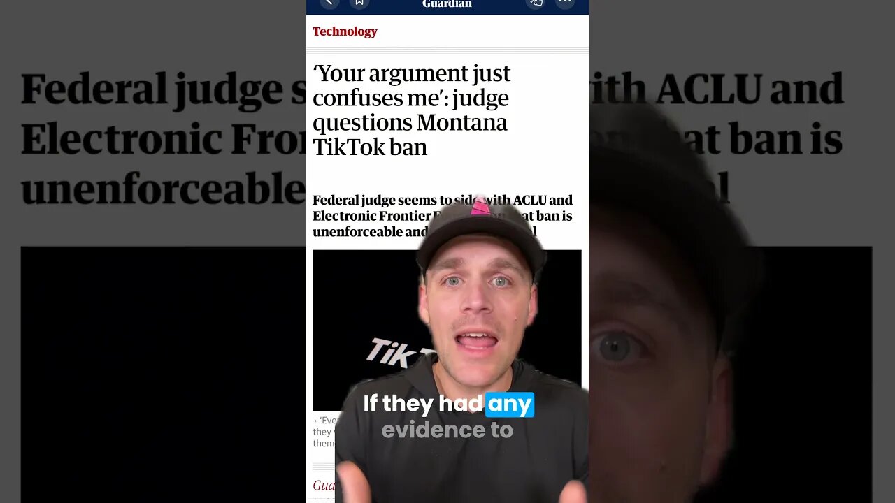 What are your thoughts on Montana's attempt to ban TikTok?