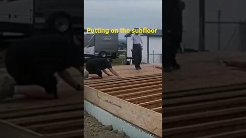 Putting on the subfloor
