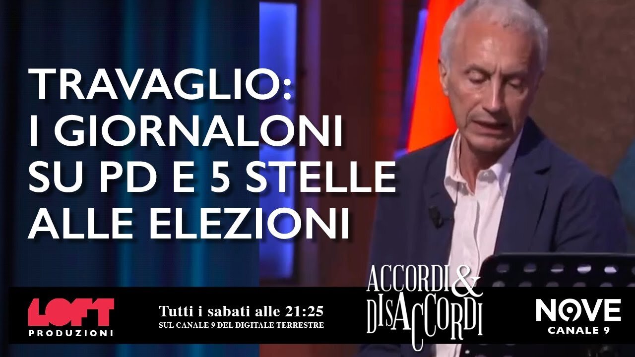 Travaglio in tv:cosa scrivevano i giornaloni di MERDALIA💩dei partiti politici di MERDALIA💩 su PD(Partito Democratico) e M5S(Movimento 5 Stelle) prima delle elezioni europee del 9 giugno 2024 in campagna elettorale RASSEGNA STAMPA