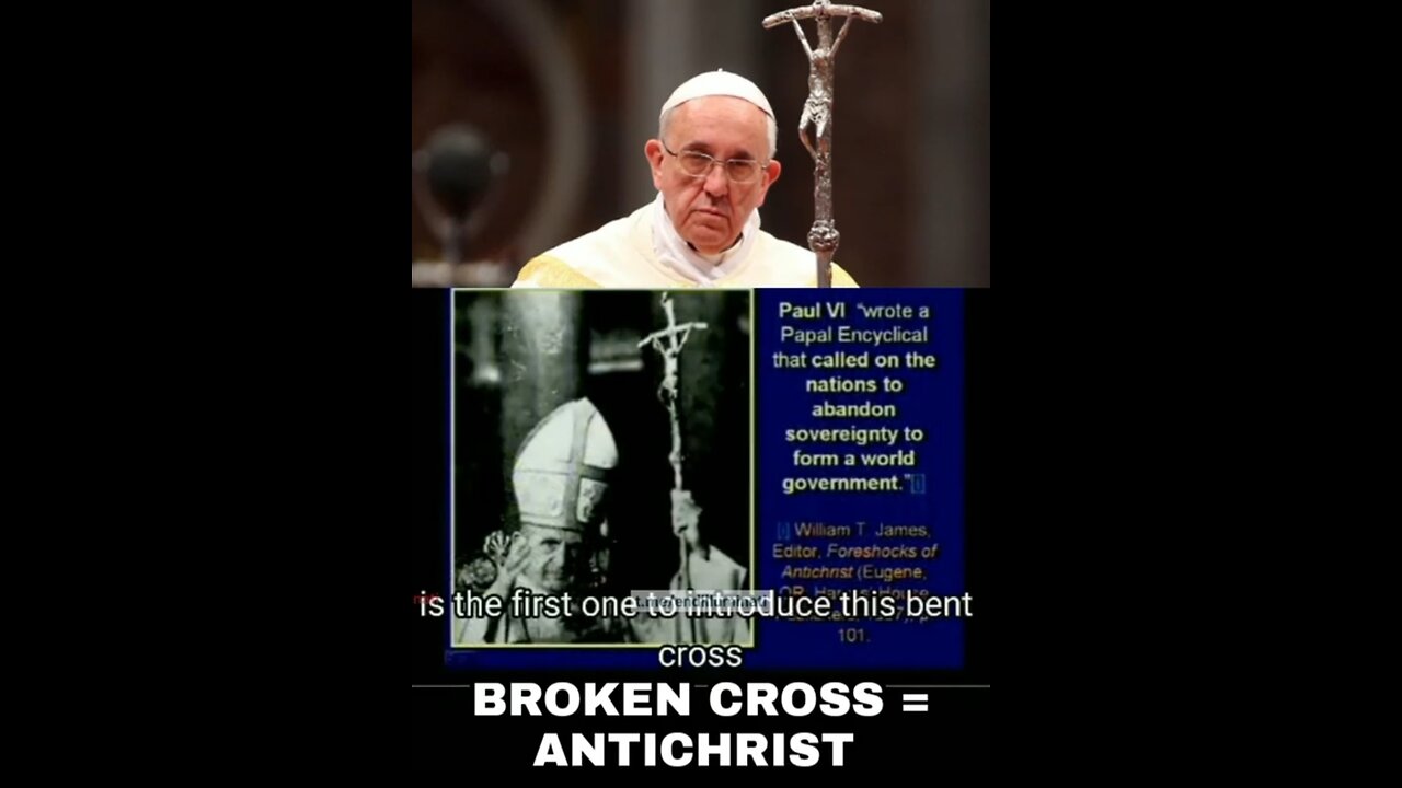𝗕𝗥𝗢𝗞𝗘𝗡 𝗖𝗥𝗢𝗦𝗦 IS USED BY THE POPE AND OTHER SUCH RELIGIOUS FIGURES